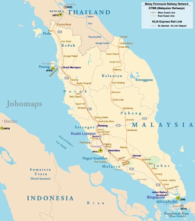 Malay Peninsula Rial Map