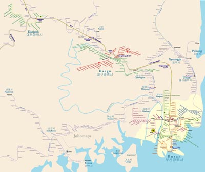 Gyeongsang Rail Map